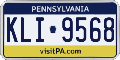PA license plate KLI9568