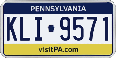 PA license plate KLI9571