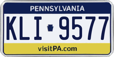 PA license plate KLI9577