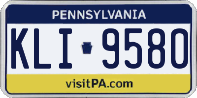 PA license plate KLI9580