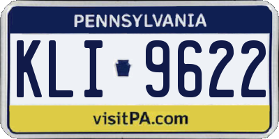 PA license plate KLI9622