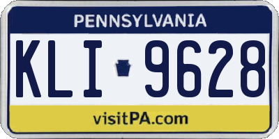 PA license plate KLI9628