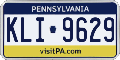 PA license plate KLI9629