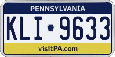 PA license plate KLI9633
