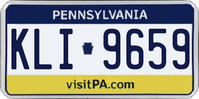 PA license plate KLI9659