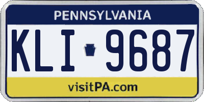PA license plate KLI9687