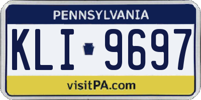 PA license plate KLI9697