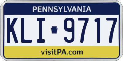 PA license plate KLI9717