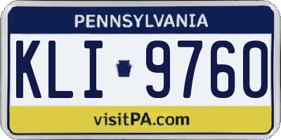 PA license plate KLI9760