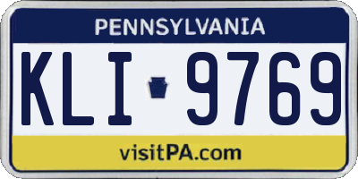 PA license plate KLI9769