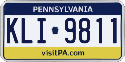 PA license plate KLI9811