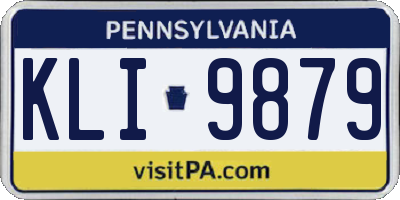 PA license plate KLI9879