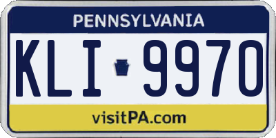 PA license plate KLI9970