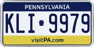 PA license plate KLI9979