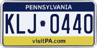 PA license plate KLJ0440
