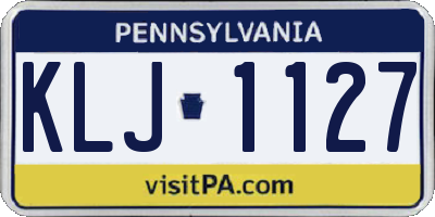PA license plate KLJ1127