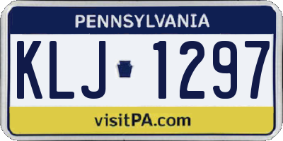 PA license plate KLJ1297