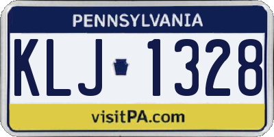 PA license plate KLJ1328