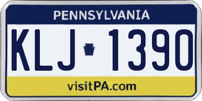 PA license plate KLJ1390