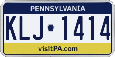 PA license plate KLJ1414