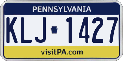 PA license plate KLJ1427