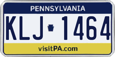 PA license plate KLJ1464