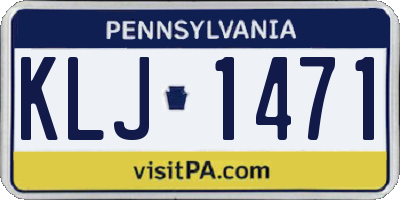 PA license plate KLJ1471