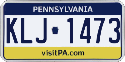 PA license plate KLJ1473