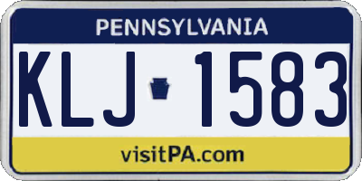 PA license plate KLJ1583