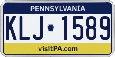 PA license plate KLJ1589