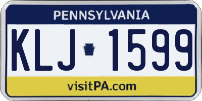 PA license plate KLJ1599
