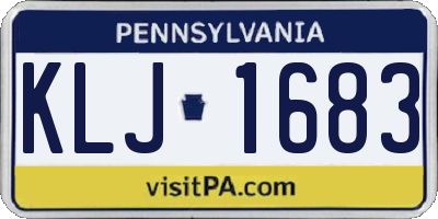 PA license plate KLJ1683