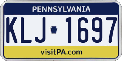 PA license plate KLJ1697