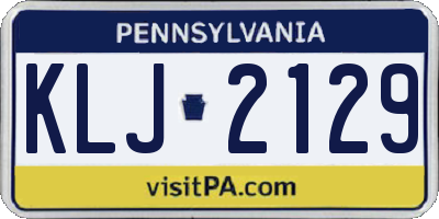 PA license plate KLJ2129