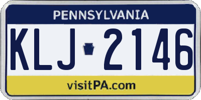 PA license plate KLJ2146