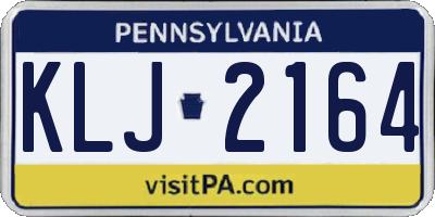 PA license plate KLJ2164