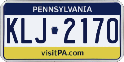 PA license plate KLJ2170