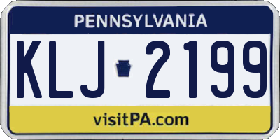 PA license plate KLJ2199