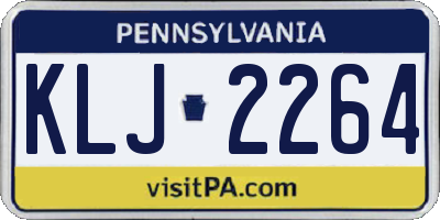PA license plate KLJ2264
