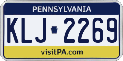 PA license plate KLJ2269