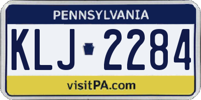 PA license plate KLJ2284