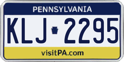 PA license plate KLJ2295