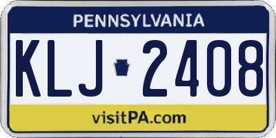 PA license plate KLJ2408