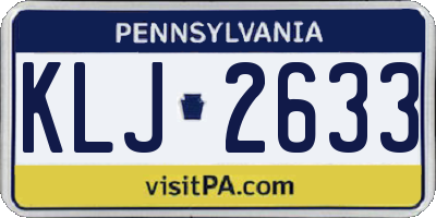 PA license plate KLJ2633