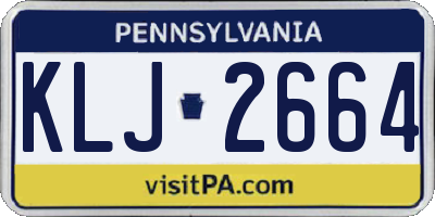 PA license plate KLJ2664