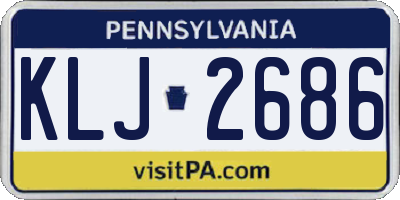 PA license plate KLJ2686
