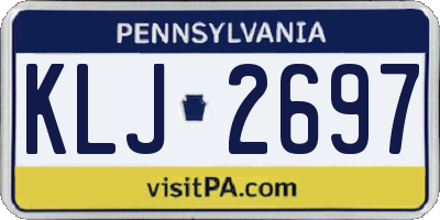PA license plate KLJ2697