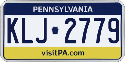 PA license plate KLJ2779