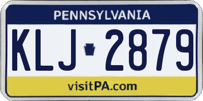 PA license plate KLJ2879