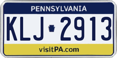 PA license plate KLJ2913
